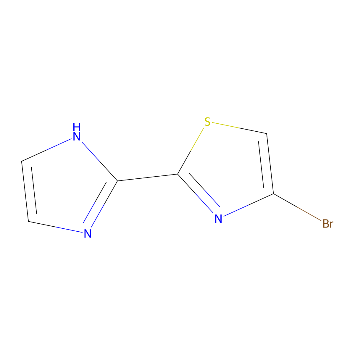4-bromo-2-(1H-imidazol-2-yl)thiazole molecular structure, CAS 2256748-35-1