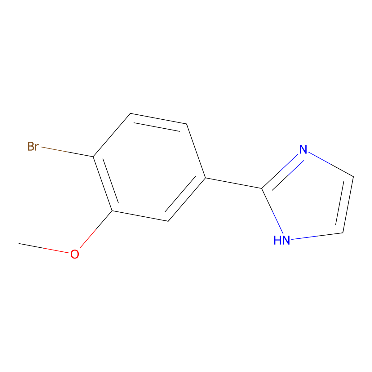 2-(4-bromo-3-methoxyphenyl)-1H-imidazole molecular structure, CAS 2256748-44-2