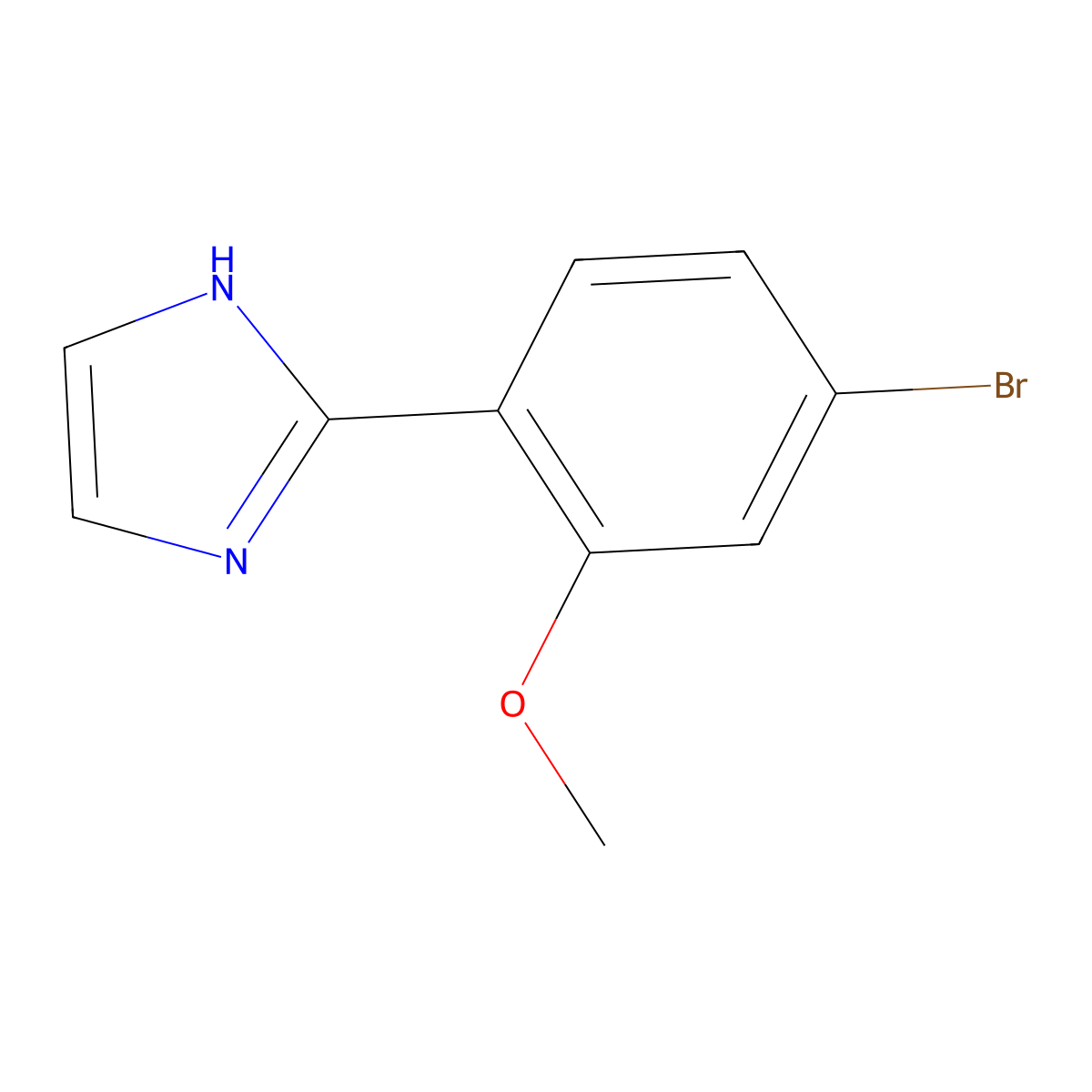 2-(4-Bromo-2-methoxyphenyl)-1H-imidazole molecular structure, CAS 2256748-46-4