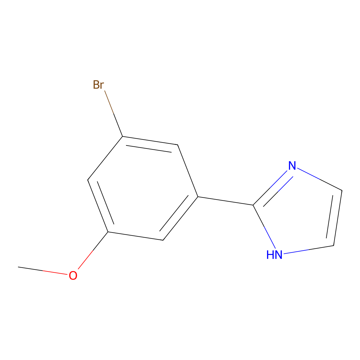 2-(3-bromo-5-methoxyphenyl)-1H-imidazole molecular structure, CAS 2256748-52-2