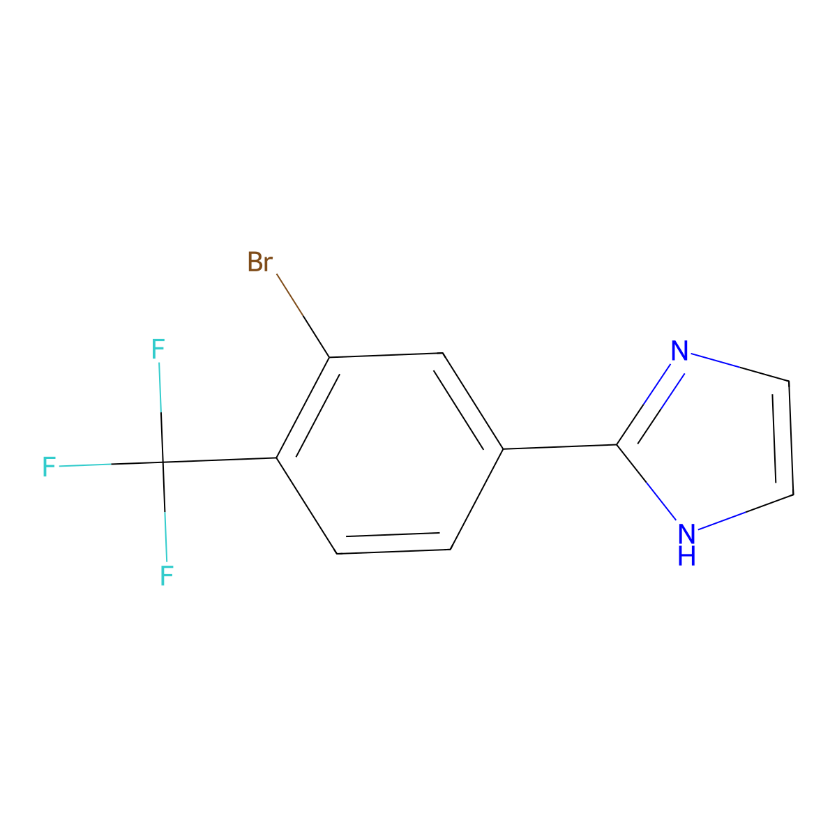 2-(3-bromo-4-(trifluoromethyl)phenyl)-1H-imidazole molecular structure, CAS 2256748-54-4