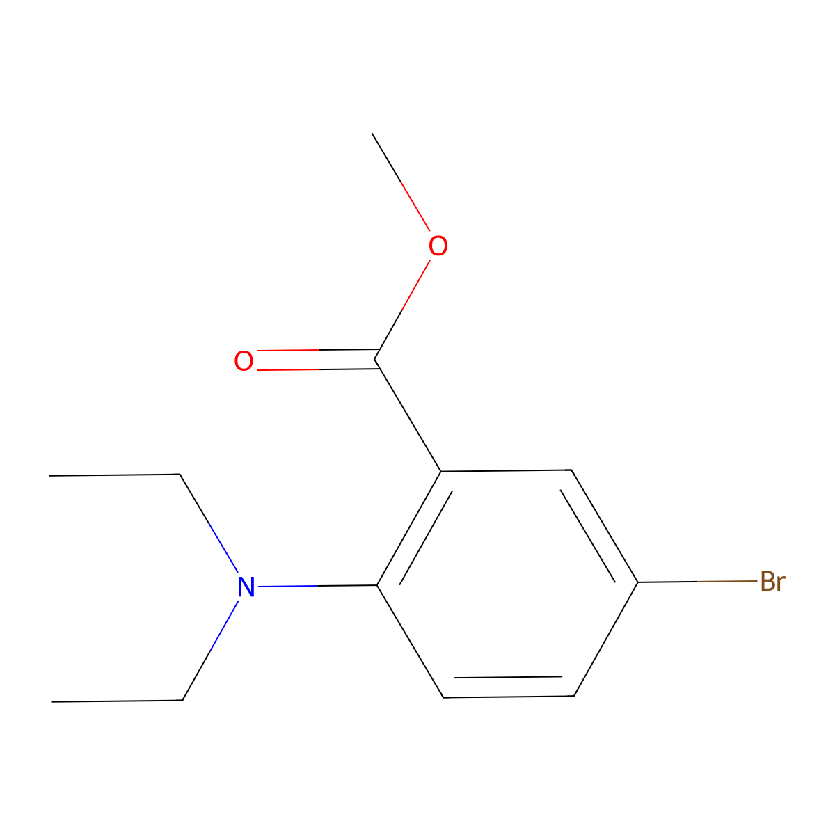 Methyl 5-bromo-2-(diethylamino)benzoate molecular structure, CAS 2256748-62-4