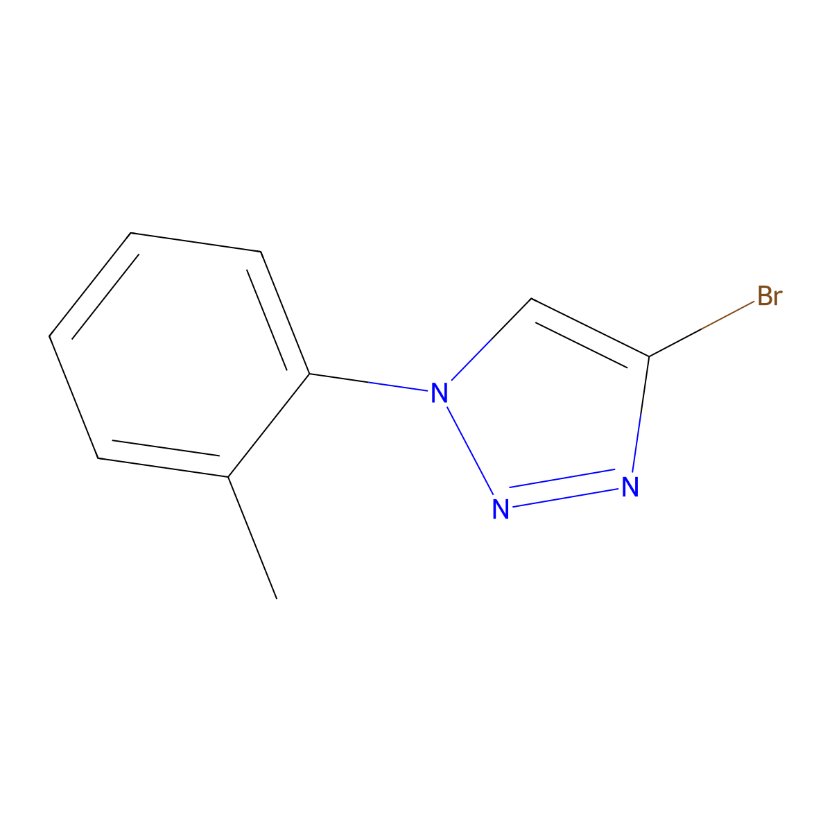 4-bromo-1-(o-tolyl)-1H-1,2,3-triazole molecular structure, CAS 2256748-65-7