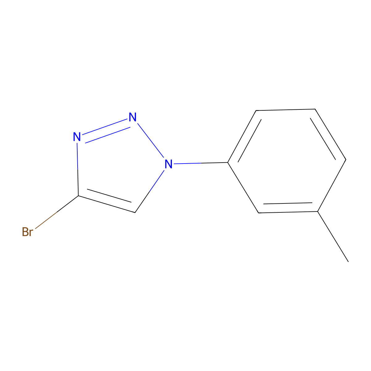 4-bromo-1-(m-tolyl)-1H-1,2,3-triazole molecular structure, CAS 2256748-66-8