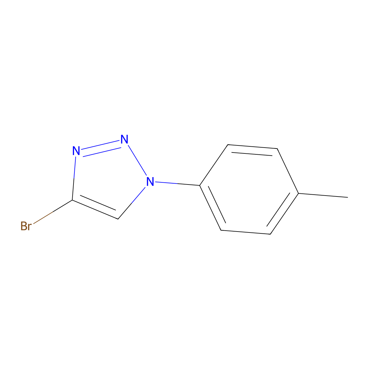 4-bromo-1-(p-tolyl)-1H-1,2,3-triazole molecular structure, CAS 2256748-67-9