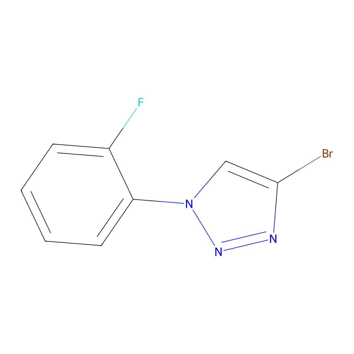 4-bromo-1-(2-fluorophenyl)-1H-1,2,3-triazole molecular structure, CAS 2256748-68-0
