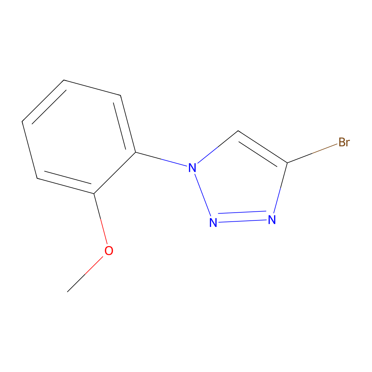 4-bromo-1-(2-methoxyphenyl)-1H-1,2,3-triazole molecular structure, CAS 2256748-74-8