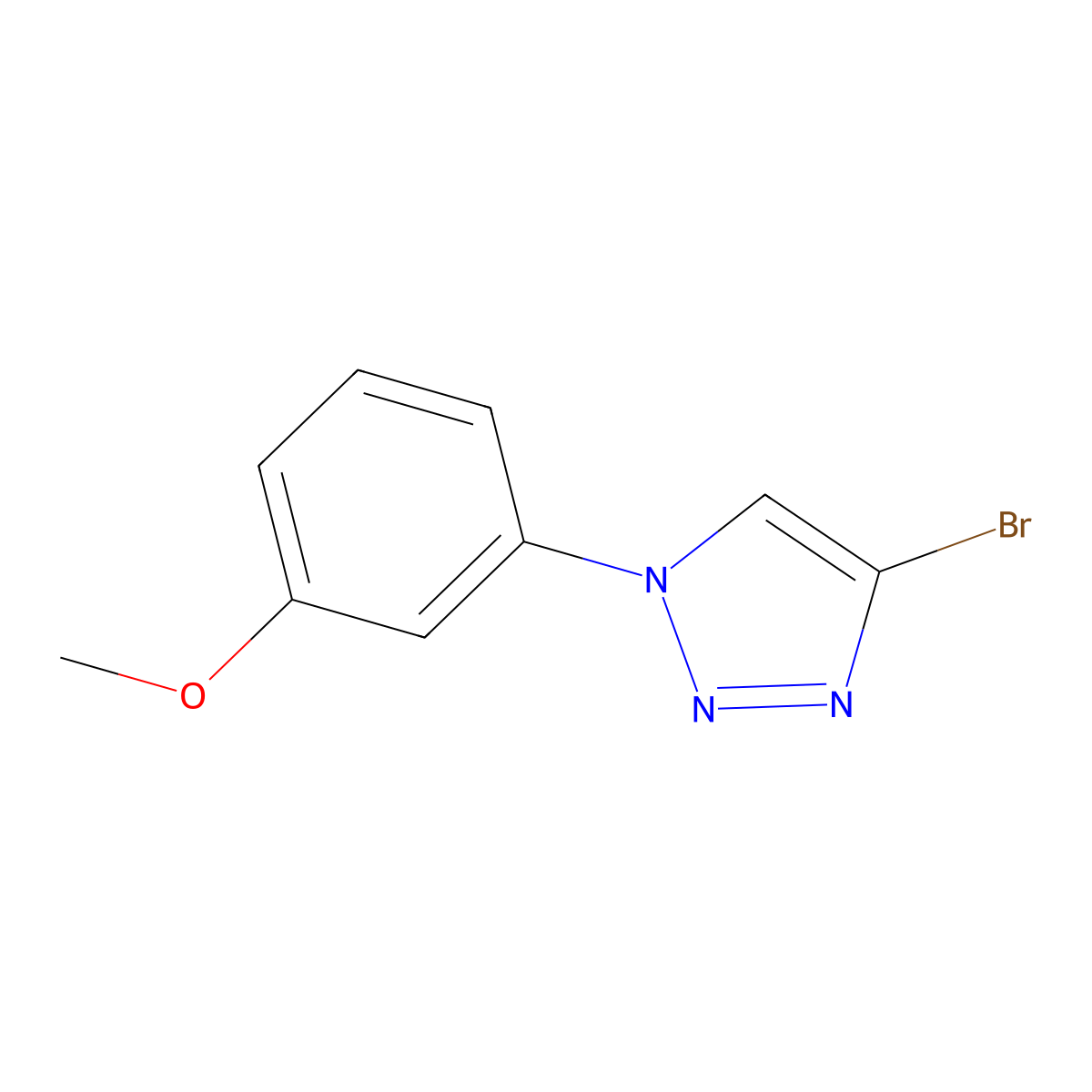 4-bromo-1-(3-methoxyphenyl)-1H-1,2,3-triazole molecular structure, CAS 2256748-75-9