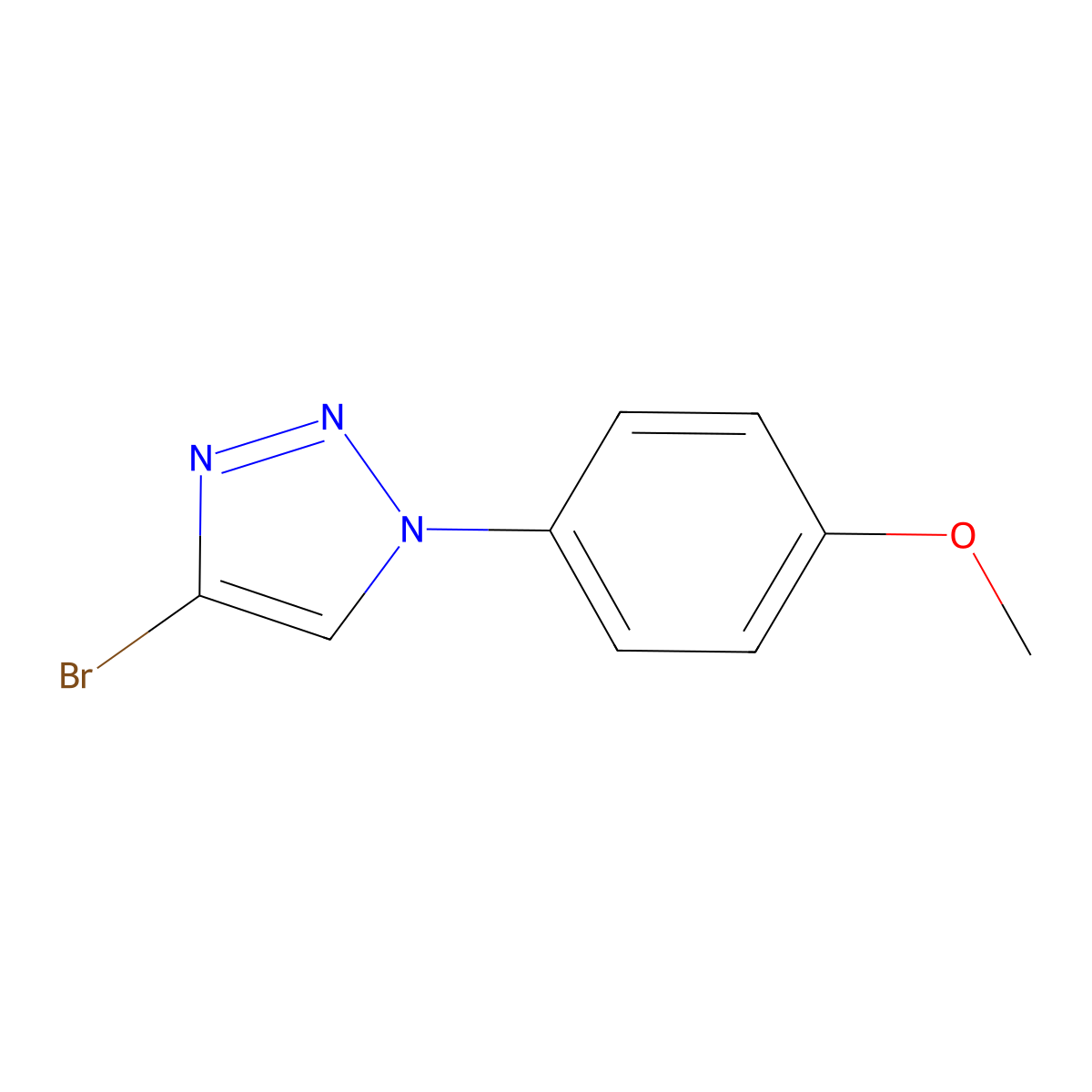 4-bromo-1-(4-methoxyphenyl)-1H-1,2,3-triazole molecular structure, CAS 2256748-76-0