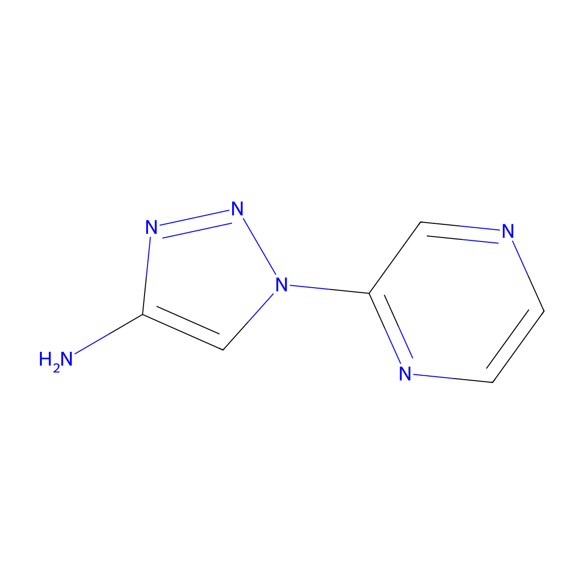 1-(pyrazin-2-yl)-1H-1,2,3-triazol-4-amine molecular structure, CAS 2256748-87-3