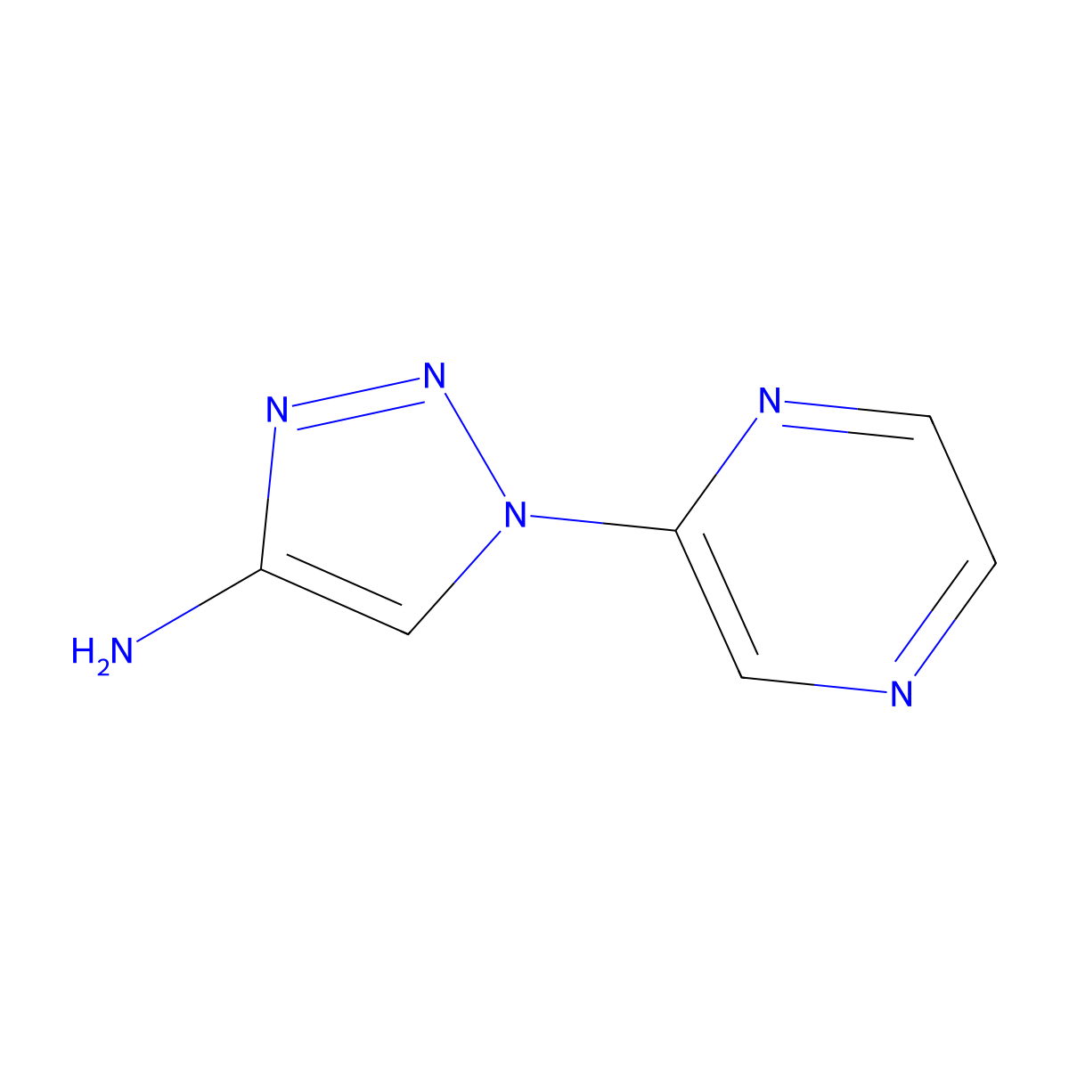 1-(pyrazin-2-yl)-1H-1,2,3-triazol-4-amine molecular structure, CAS 2256748-87-3