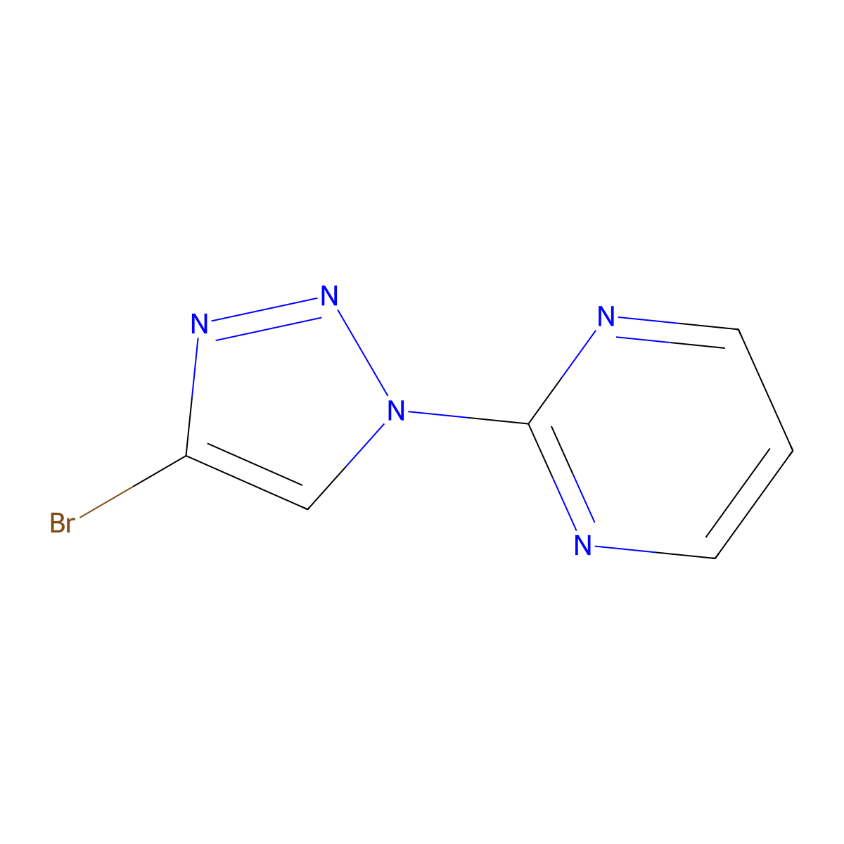 2-(4-bromo-1H-1,2,3-triazol-1-yl)pyrimidine molecular structure, CAS 2256748-88-4