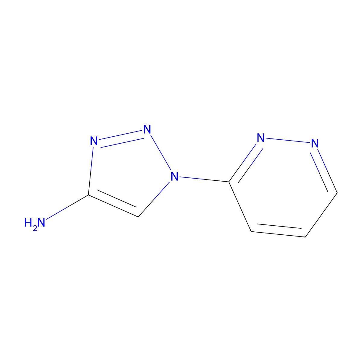 1-(pyridazin-3-yl)-1H-1,2,3-triazol-4-amine molecular structure, CAS 2256754-43-3