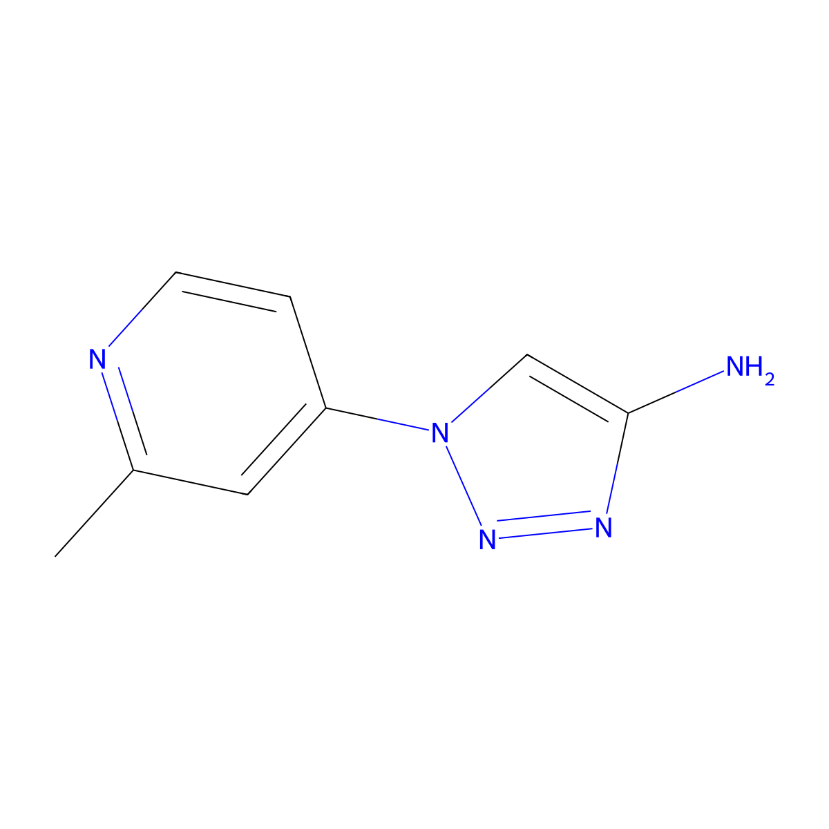 1-(2-methylpyridin-4-yl)-1H-1,2,3-triazol-4-amine molecular structure, CAS 2256754-48-8