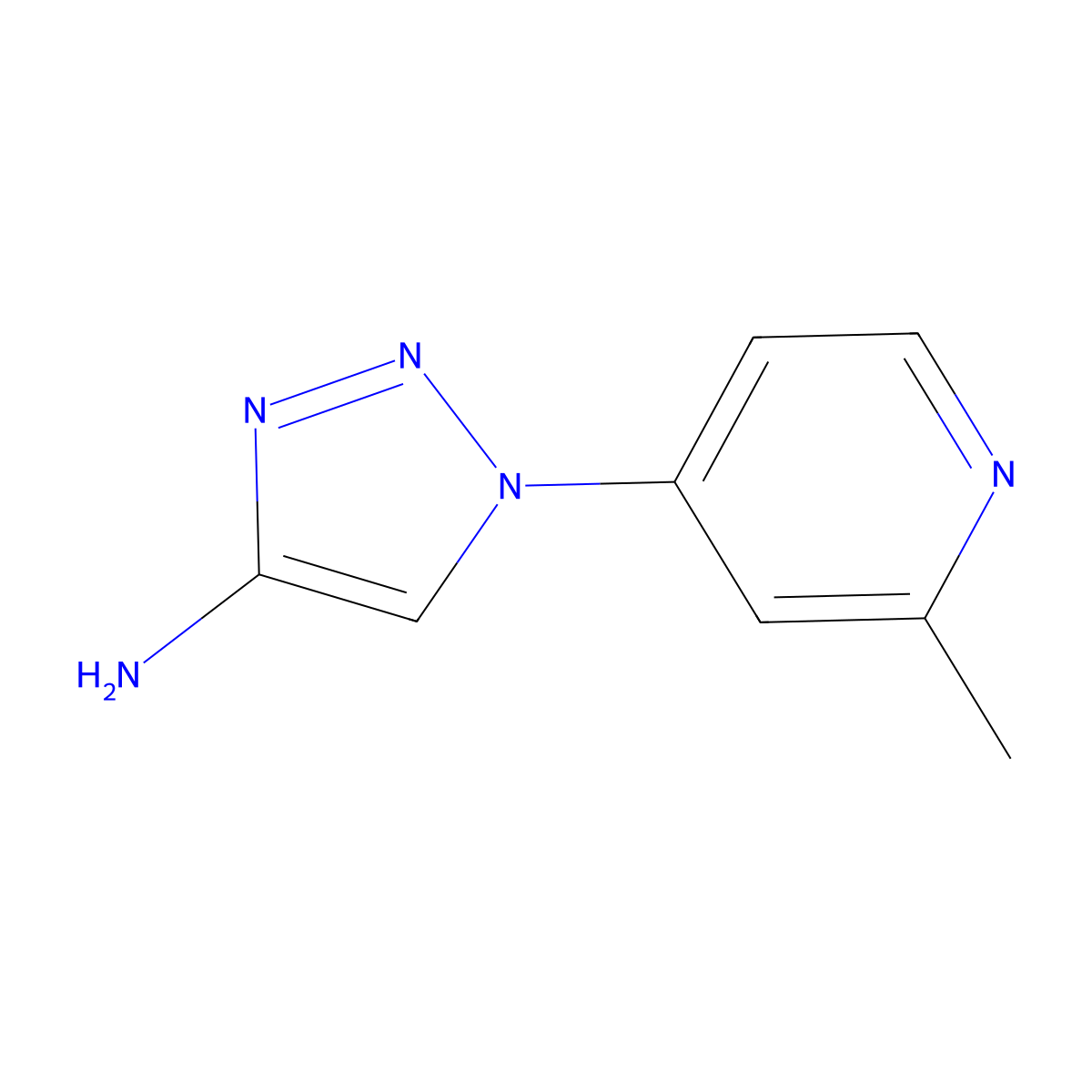 1-(2-methylpyridin-4-yl)-1H-1,2,3-triazol-4-amine molecular structure, CAS 2256754-48-8