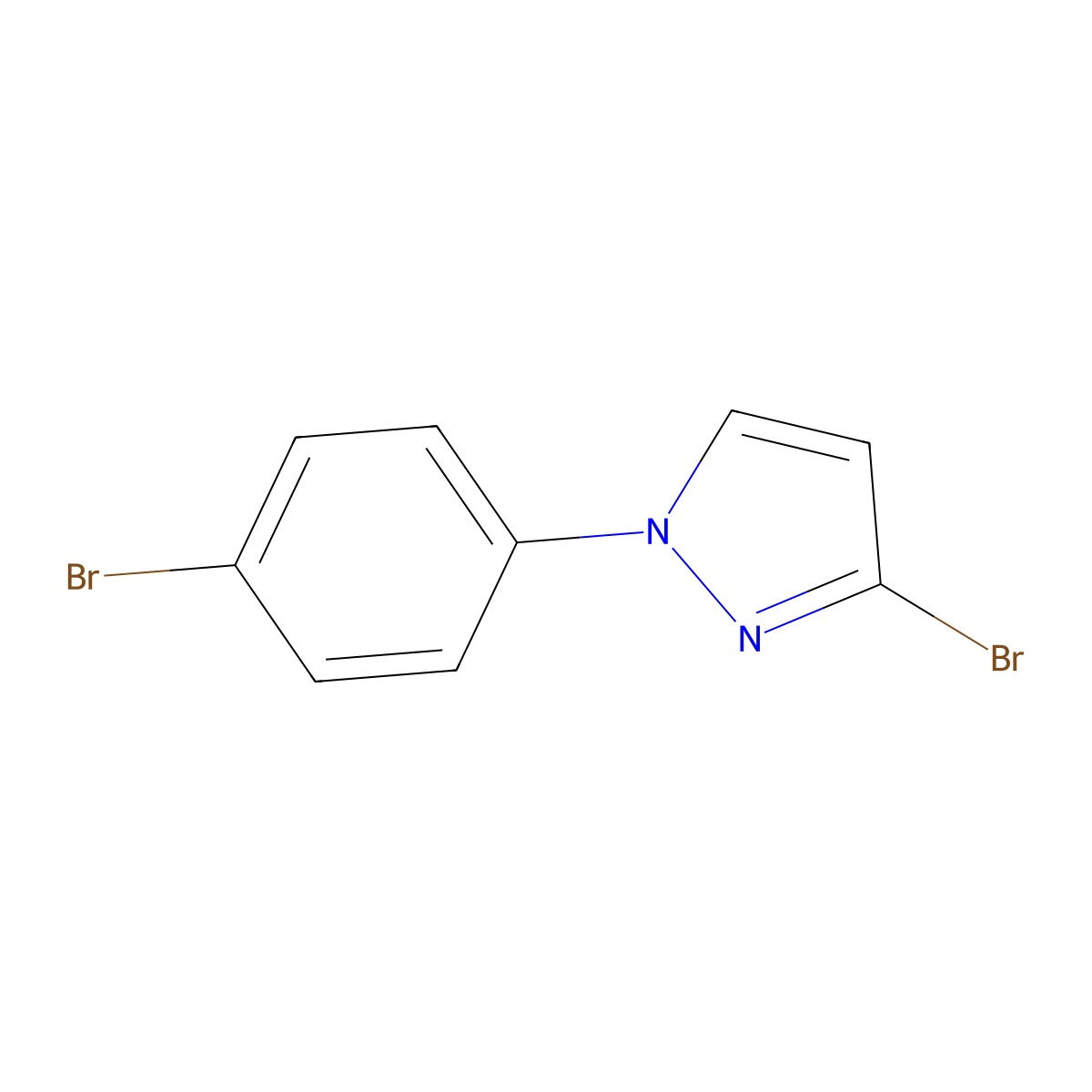 3-bromo-1-(4-bromophenyl)-1H-pyrazole molecular structure, CAS 2256754-67-1