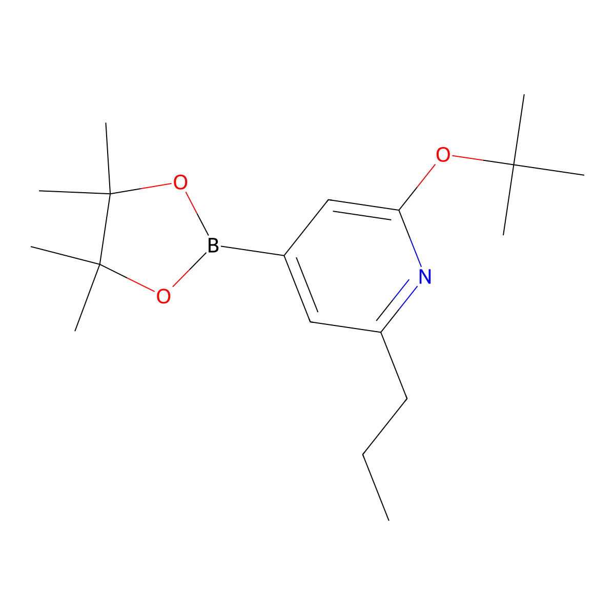 2-(Tert-butoxy)-6-propyl-4-(4,4,5,5-tetramethyl-1,3,2-dioxaborolan-2-yl)pyridine molecular structure, CAS 2256754-68-2