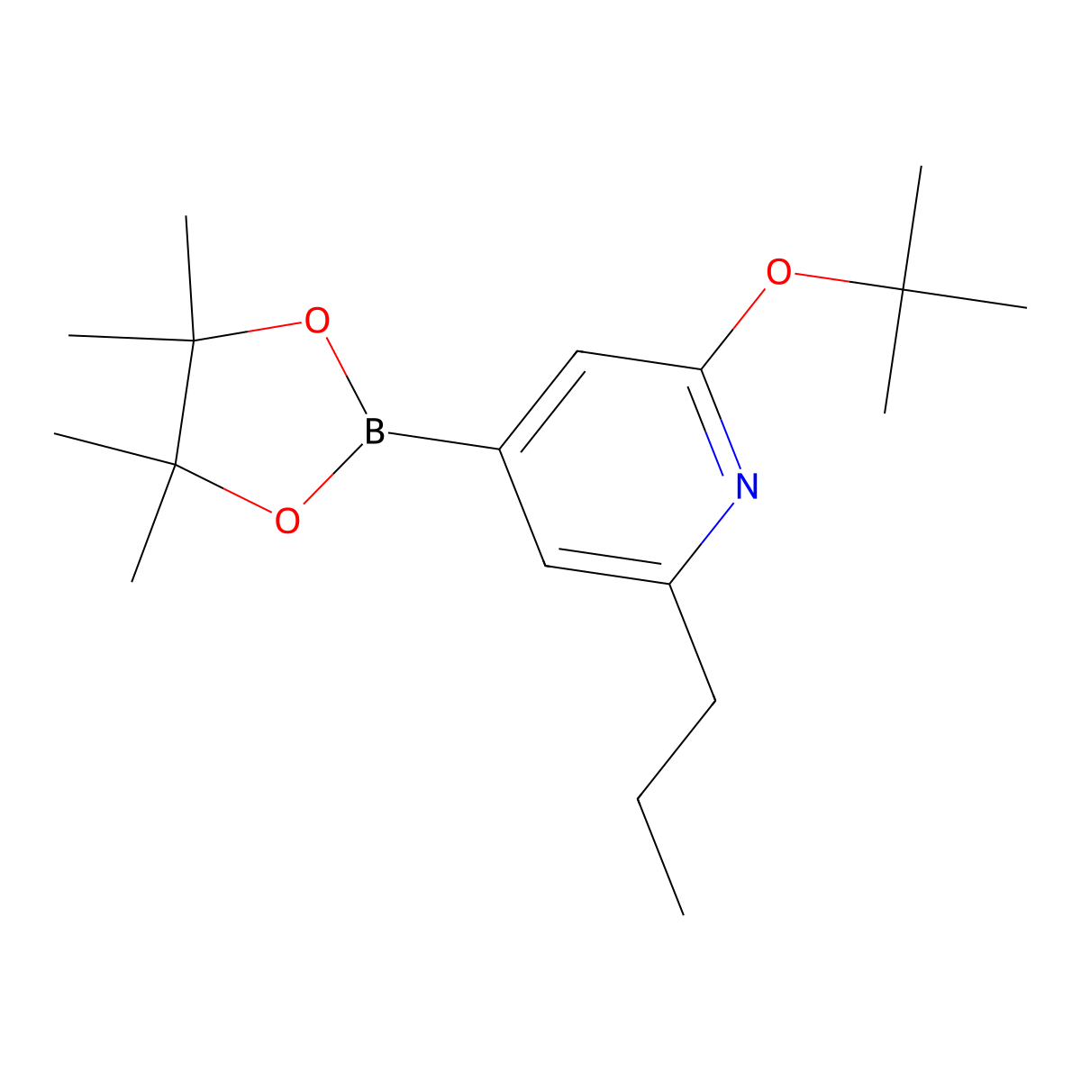 2-(Tert-butoxy)-6-propyl-4-(4,4,5,5-tetramethyl-1,3,2-dioxaborolan-2-yl)pyridine molecular structure, CAS 2256754-68-2