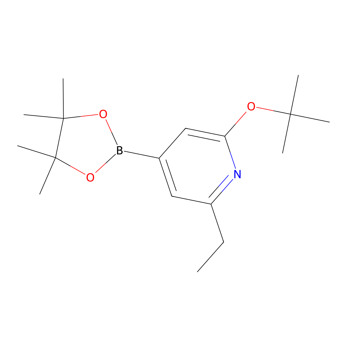 2-(Tert-butoxy)-6-ethyl-4-(4,4,5,5-tetramethyl-1,3,2-dioxaborolan-2-yl)pyridine molecular structure, CAS 2256755-24-3