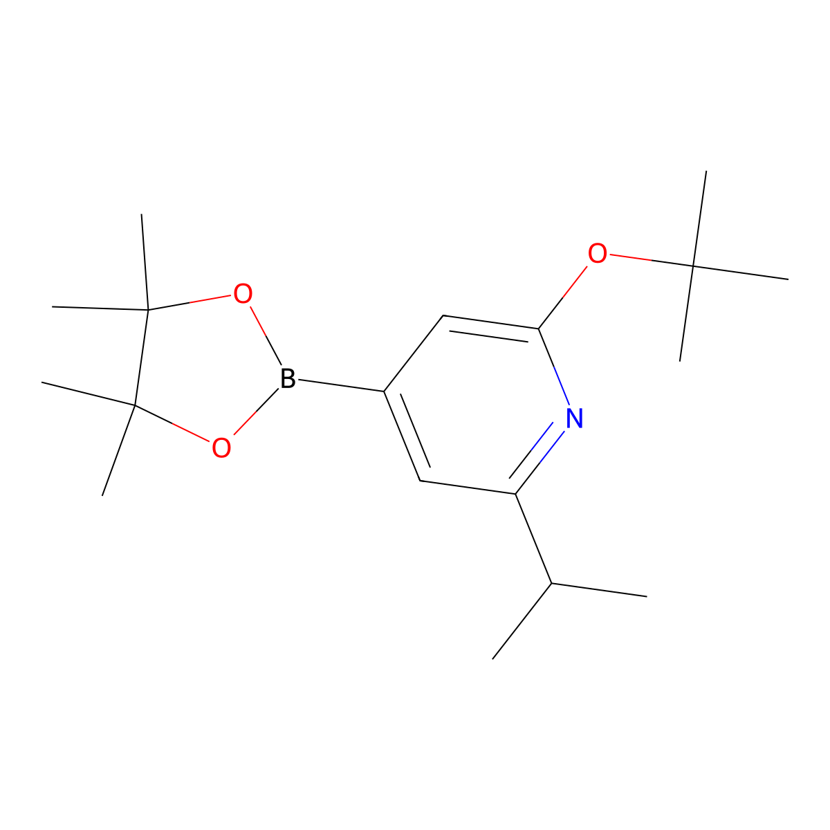2-(Tert-butoxy)-6-isopropyl-4-(4,4,5,5-tetramethyl-1,3,2-dioxaborolan-2-yl)pyridine molecular structure, CAS 2256755-25-4