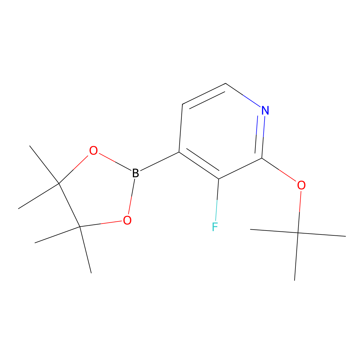 2-(Tert-butoxy)-3-fluoro-4-(4,4,5,5-tetramethyl-1,3,2-dioxaborolan-2-yl)pyridine molecular structure, CAS 2256755-27-6