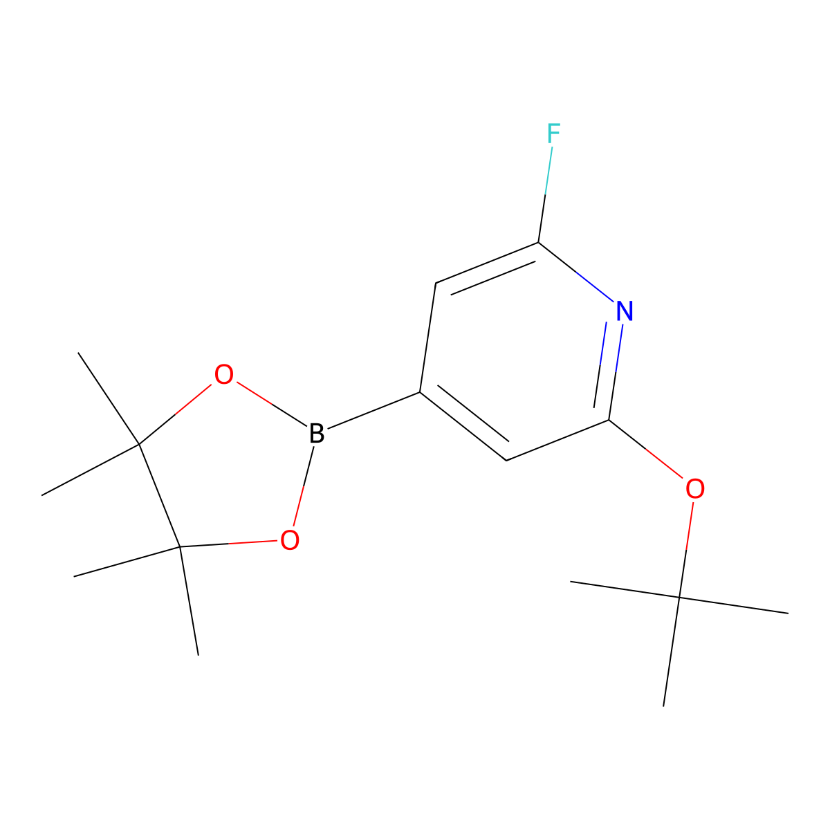 2-(Tert-butoxy)-6-fluoro-4-(4,4,5,5-tetramethyl-1,3,2-dioxaborolan-2-yl)pyridine molecular structure, CAS 2256755-36-7