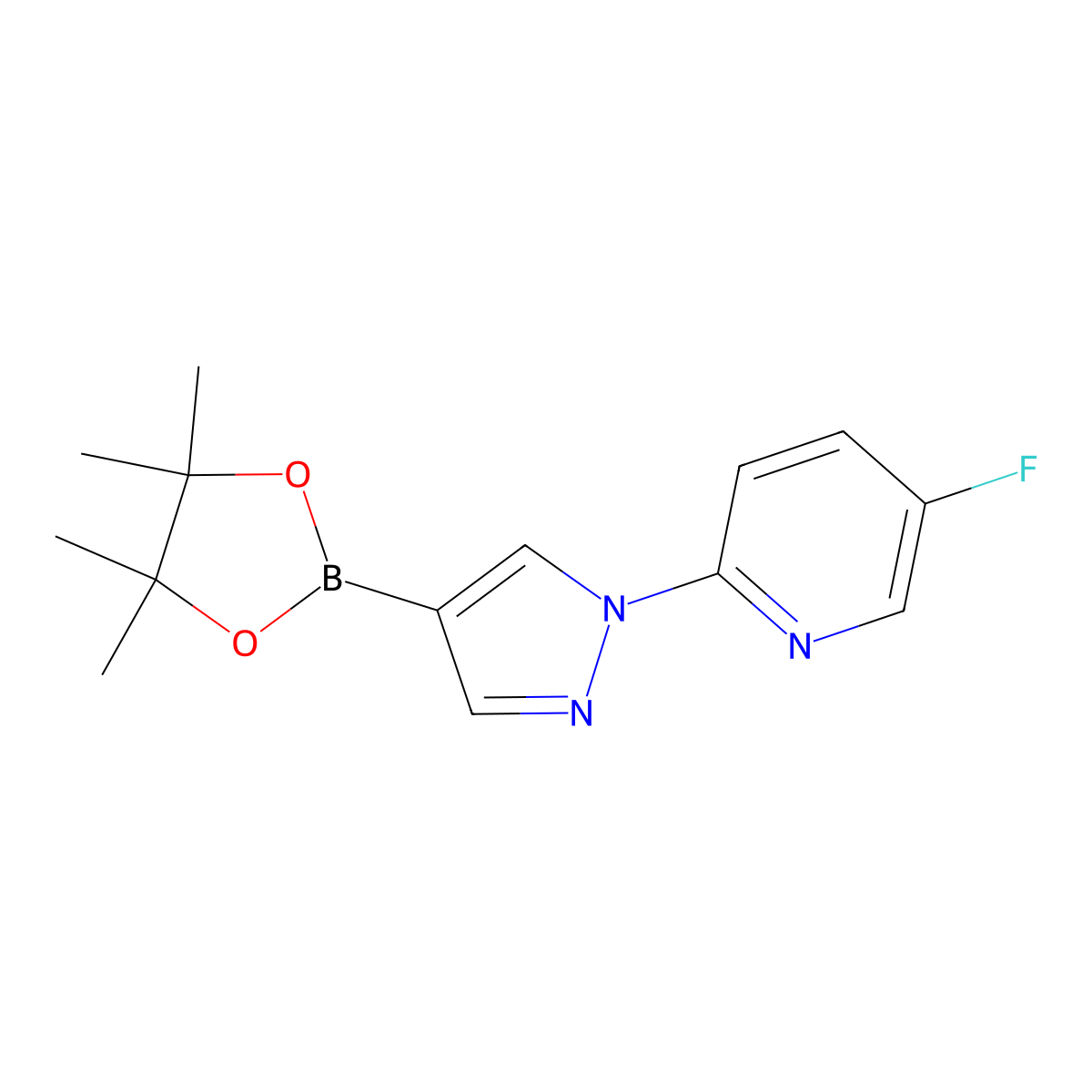 1-(5-Fluoro-2-pyridyl)-1H-pyrazole-4-boronic Acid Pinacol Ester molecular structure, CAS 2256755-46-9