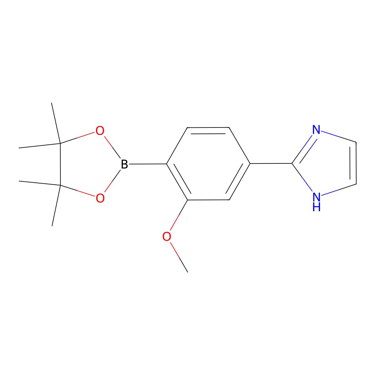 2-(3-methoxy-4-(4,4,5,5-tetramethyl-1,3,2-dioxaborolan-2-yl)phenyl)-1H-imidazole molecular structure, CAS 2256755-75-4