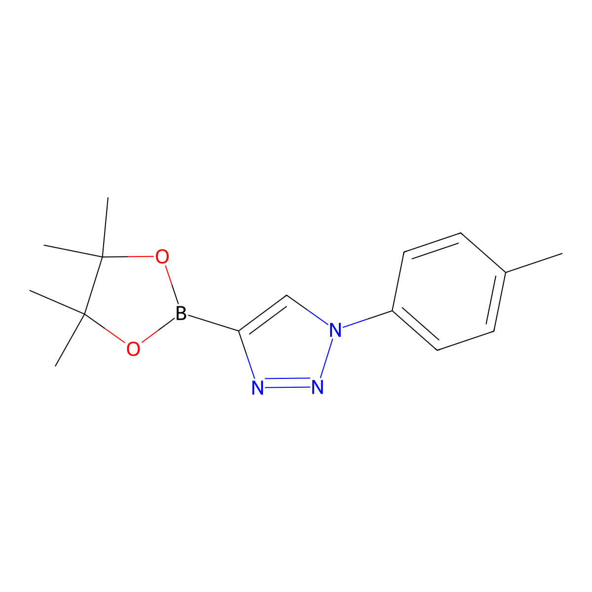 4-(4,4,5,5-tetramethyl-1,3,2-dioxaborolan-2-yl)-1-(p-tolyl)-1H-1,2,3-triazole molecular structure, CAS 2256756-25-7
