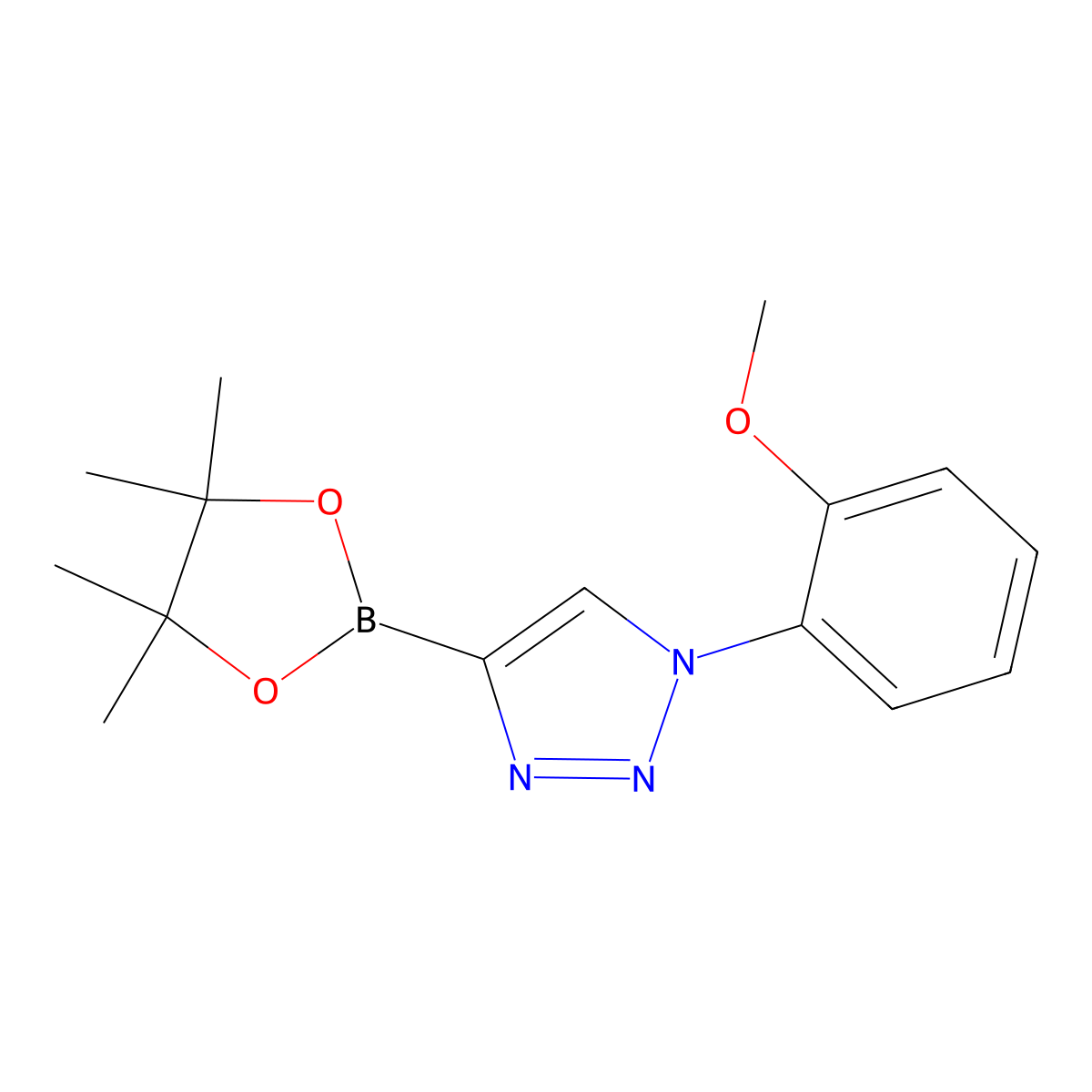 1-(2-methoxyphenyl)-4-(4,4,5,5-tetramethyl-1,3,2-dioxaborolan-2-yl)-1H-1,2,3-triazole molecular structure, CAS 2256756-32-6