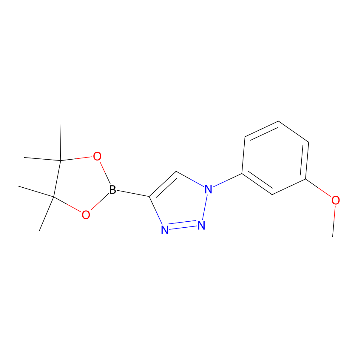 1-(3-methoxyphenyl)-4-(4,4,5,5-tetramethyl-1,3,2-dioxaborolan-2-yl)-1H-1,2,3-triazole molecular structure, CAS 2256756-33-7