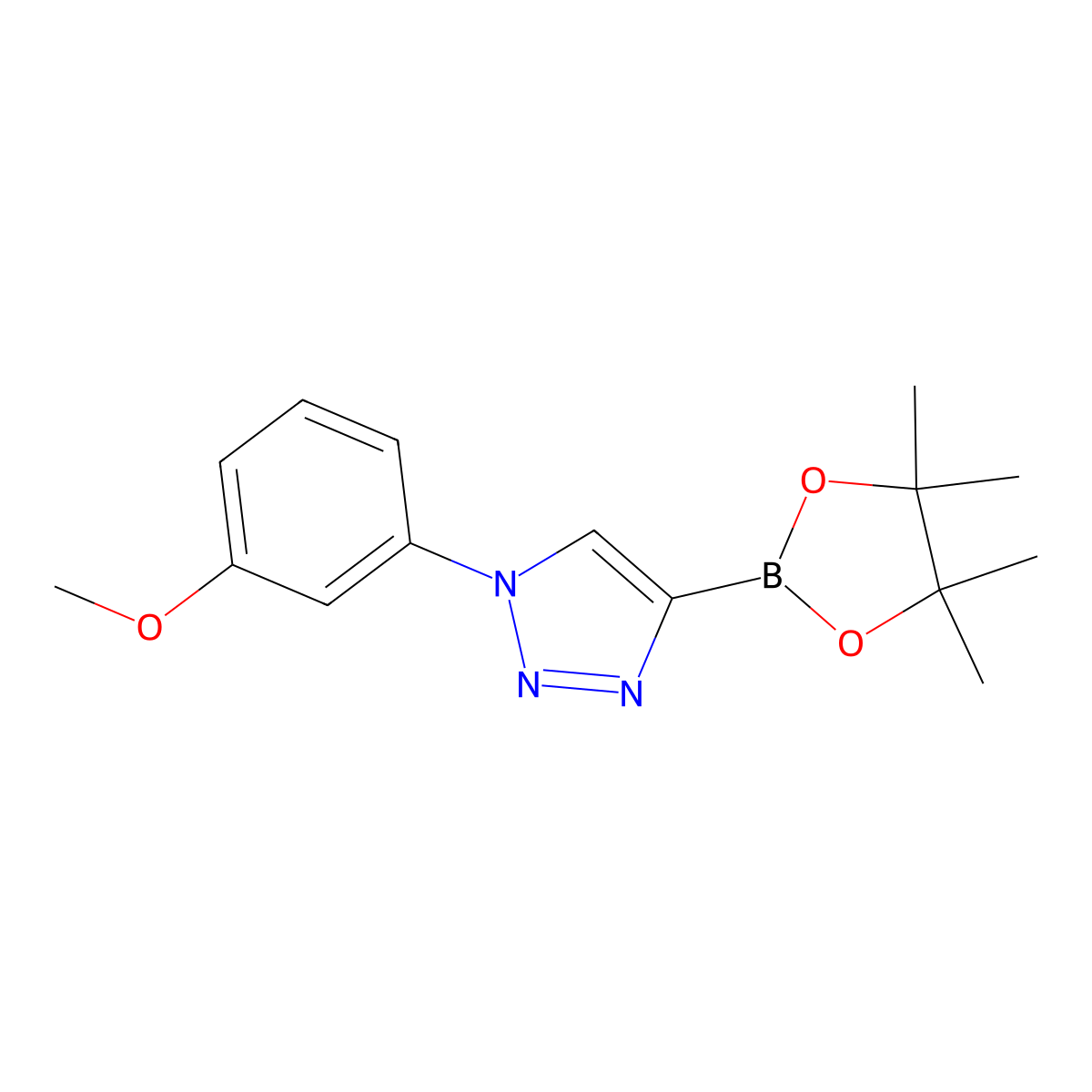 1-(3-methoxyphenyl)-4-(4,4,5,5-tetramethyl-1,3,2-dioxaborolan-2-yl)-1H-1,2,3-triazole molecular structure, CAS 2256756-33-7