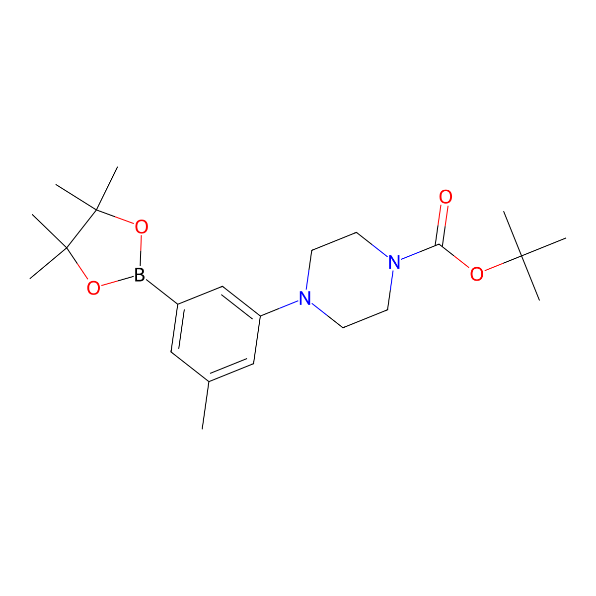 3-(4-Boc-1-piperazinyl)-5-methylphenylboronic Acid Pinacol Ester molecular structure, CAS 2256758-14-0