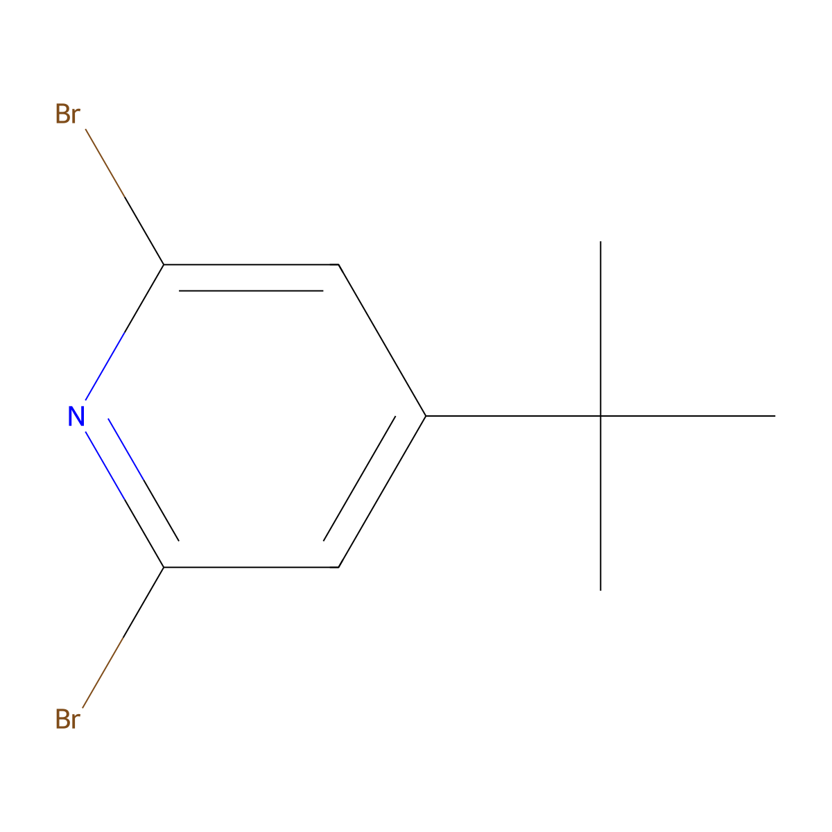 2,6-Dibromo-4-(tert-butyl)pyridine molecular structure, CAS 2256760-24-2