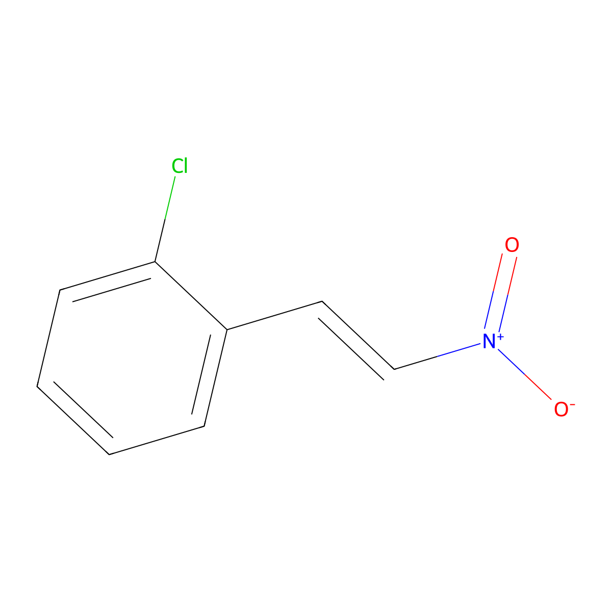 (E)-1-Chloro-2-(2-nitrovinyl)benzene molecular structure, CAS 22568-07-6