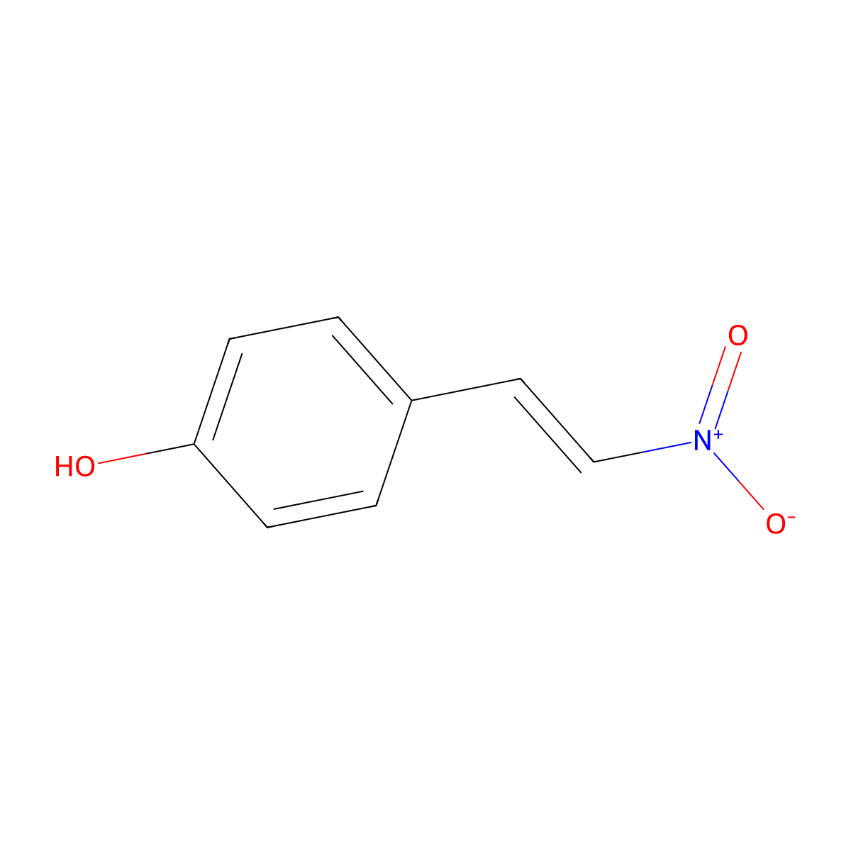 4-[(1E)-2-Nitroethenyl]phenol molecular structure, CAS 22568-49-6