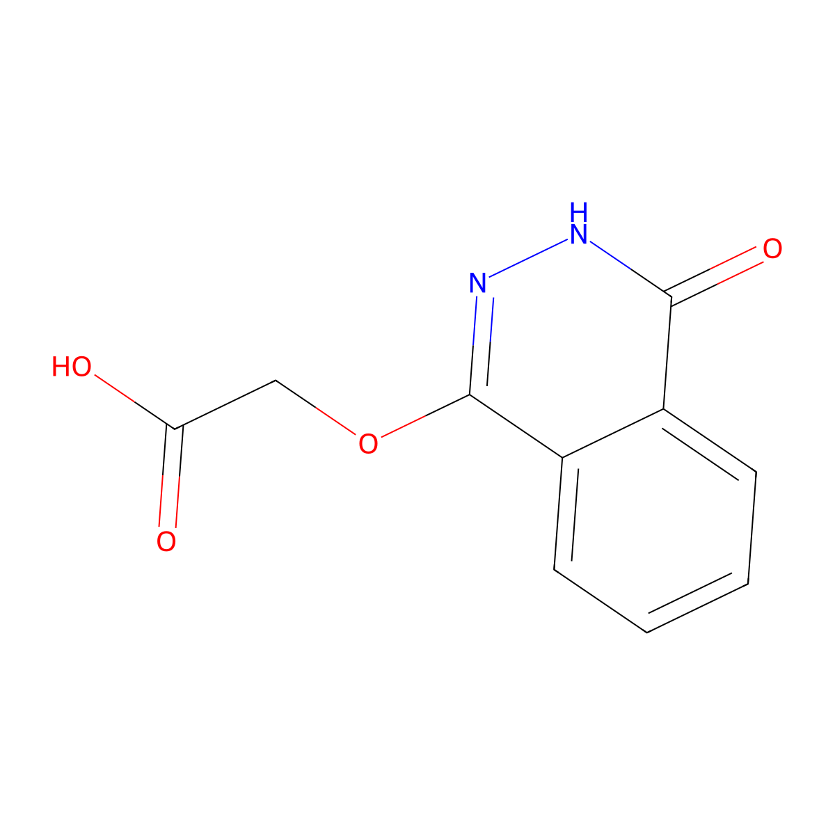2-[(4-Oxo-3,4-dihydrophthalazin-1-yl)oxy]acetic acid molecular structure, CAS 2257-67-2