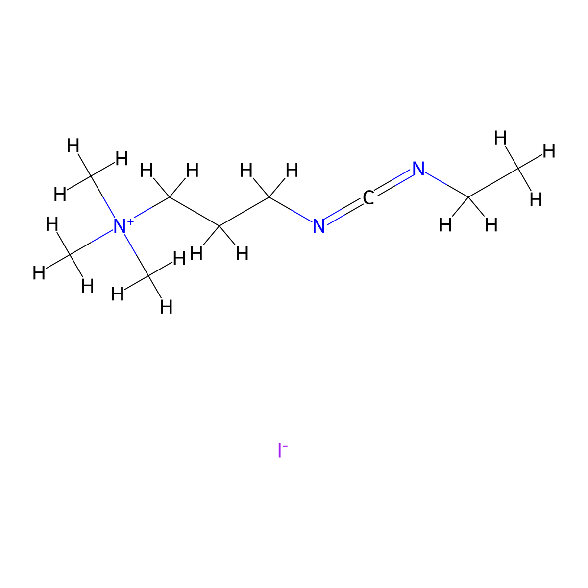 1-(3-(Dimethylamino)propyl)-3-ethylcarbodiimide methiodide molecular structure, CAS 22572-40-3