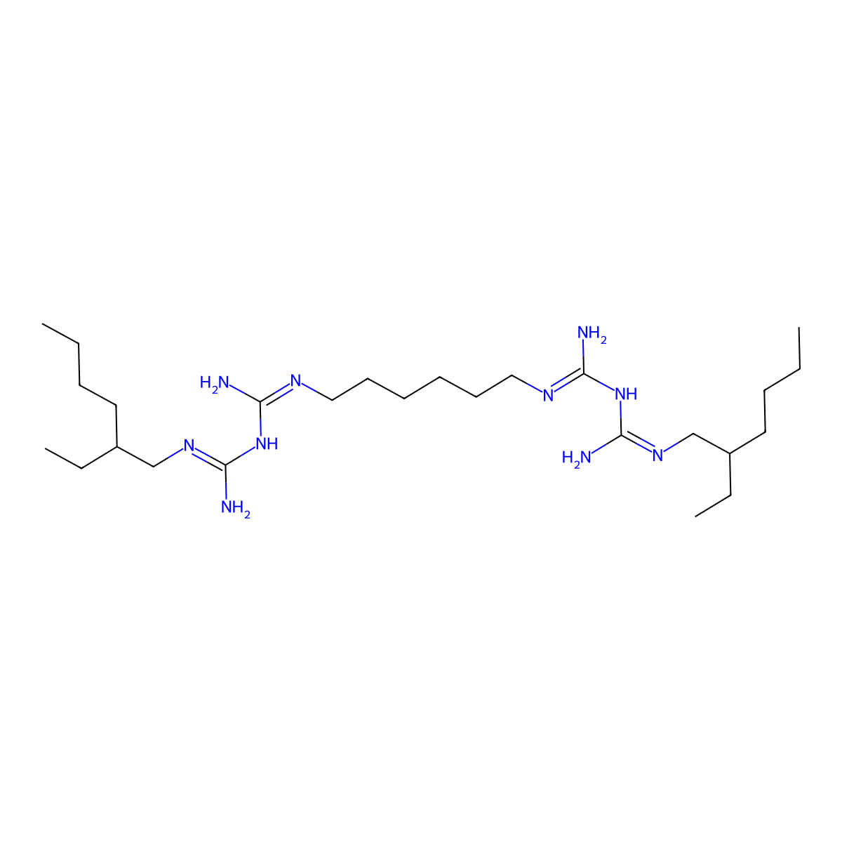Alexidine molecular structure, CAS 22573-93-9