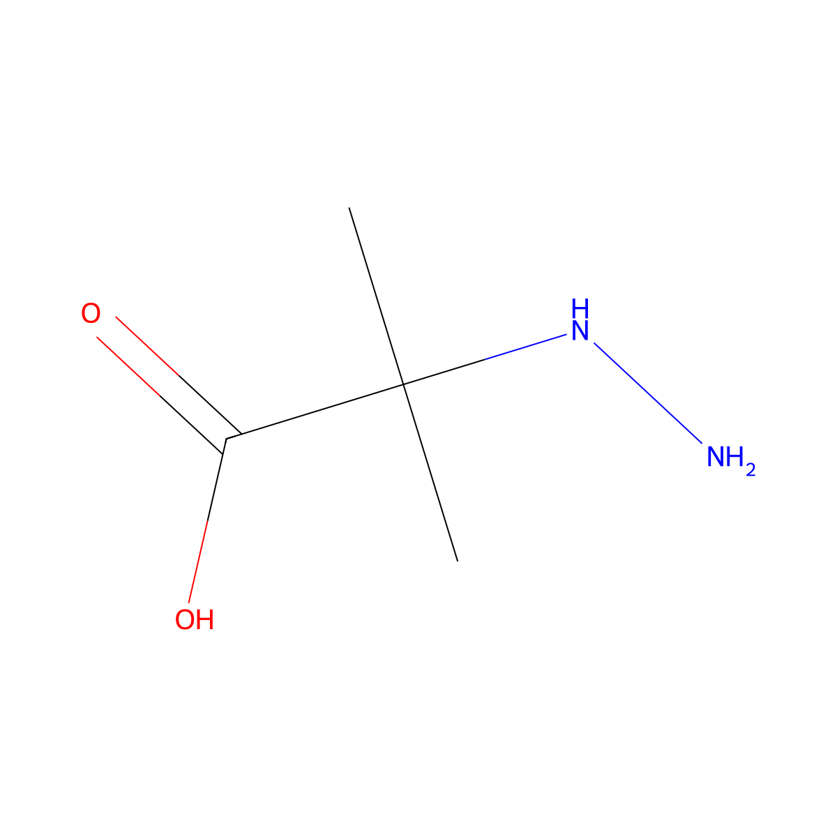 Propanoic acid, 2-hydrazino-2-methyl- molecular structure, CAS 22574-05-6