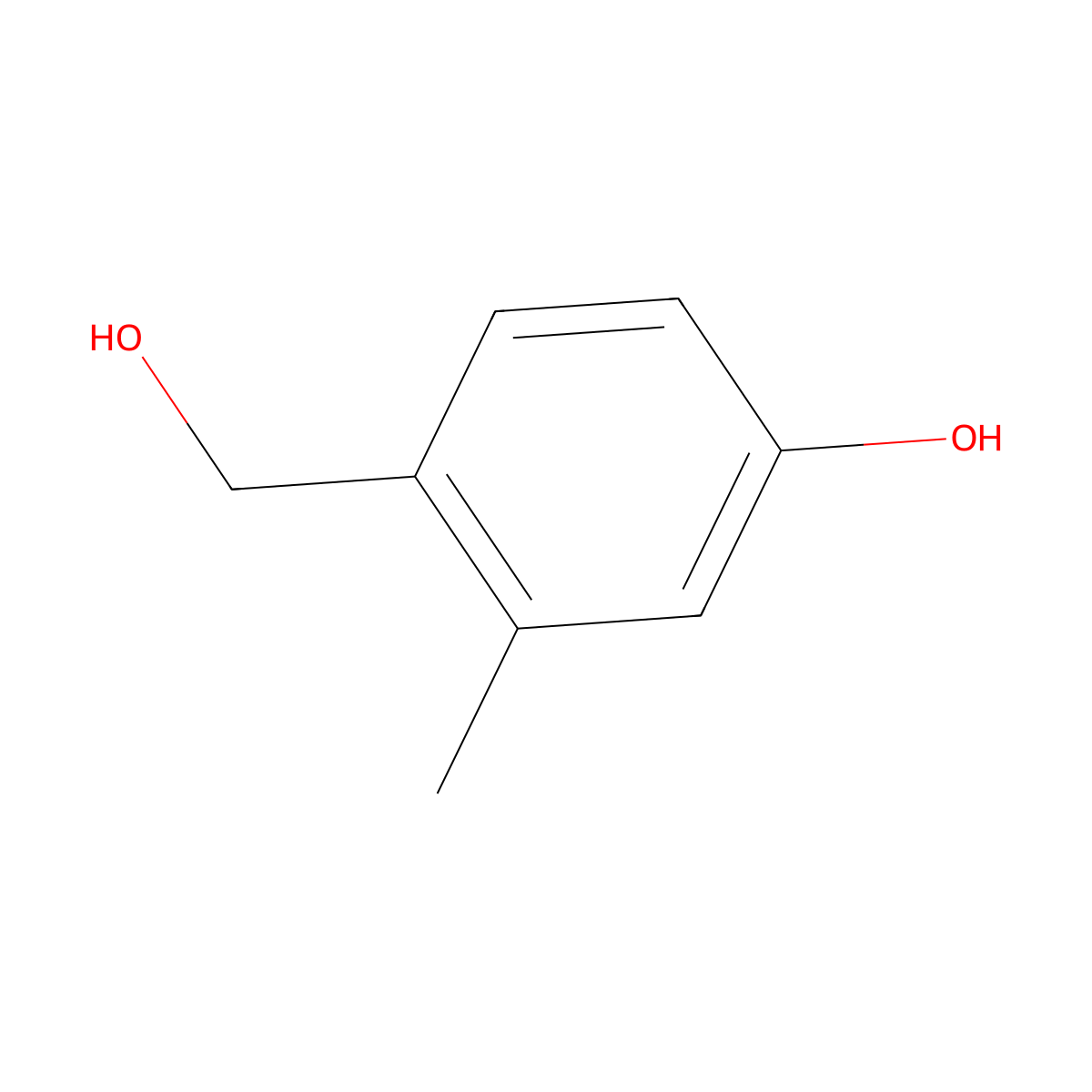 4-(Hydroxymethyl)-3-methylphenol molecular structure, CAS 22574-58-9