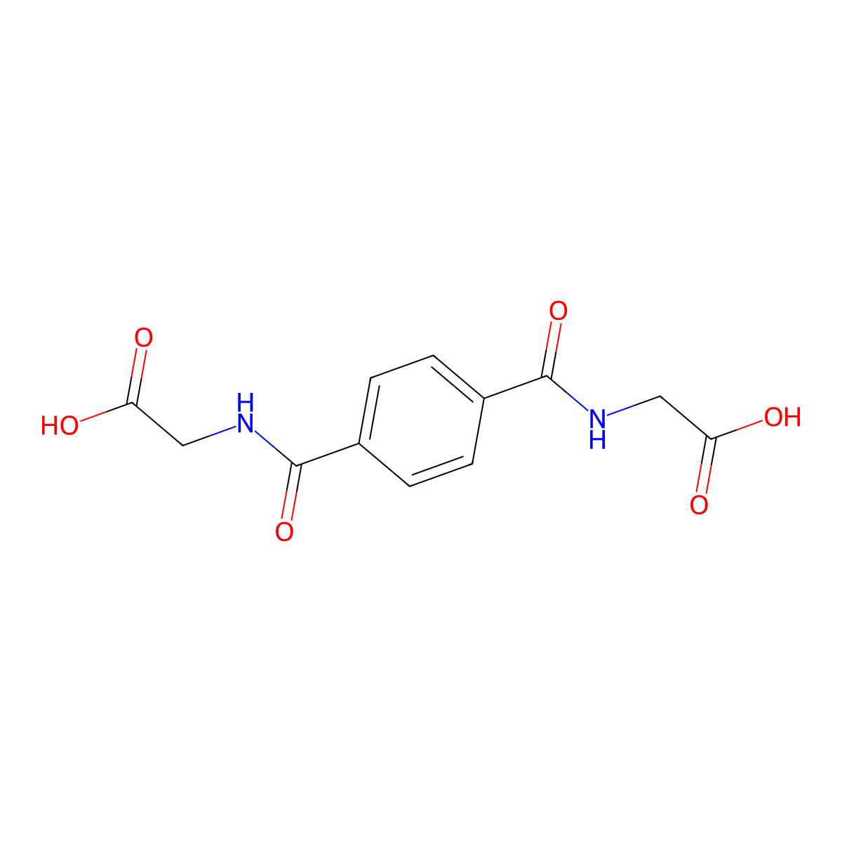 N,N'-(1,4-phenylenedicarbonyl)diglycine molecular structure, CAS 22578-94-5