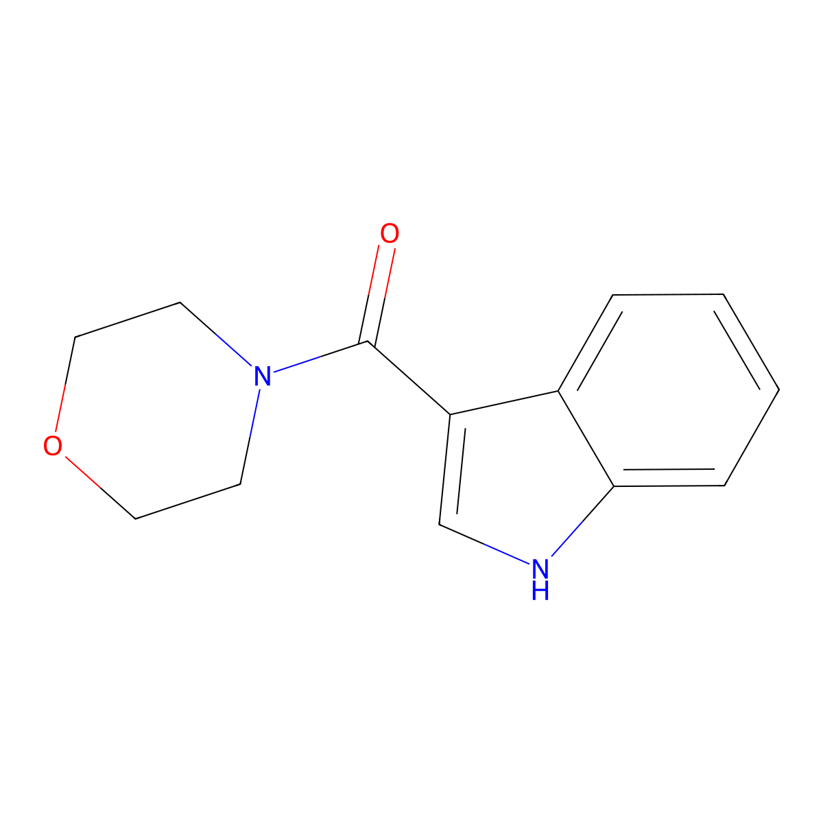 1H-indol-3-yl(morpholino)methanone molecular structure, CAS 225782-55-8
