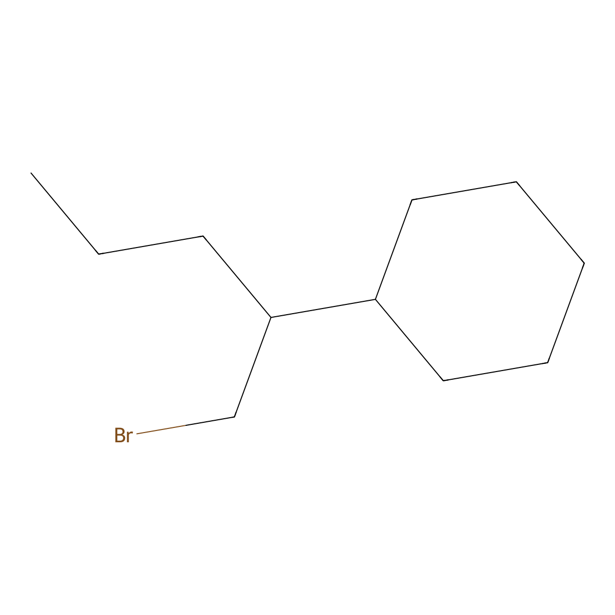 (1-Bromopentan-2-YL)cyclohexane molecular structure, CAS 22579-23-3