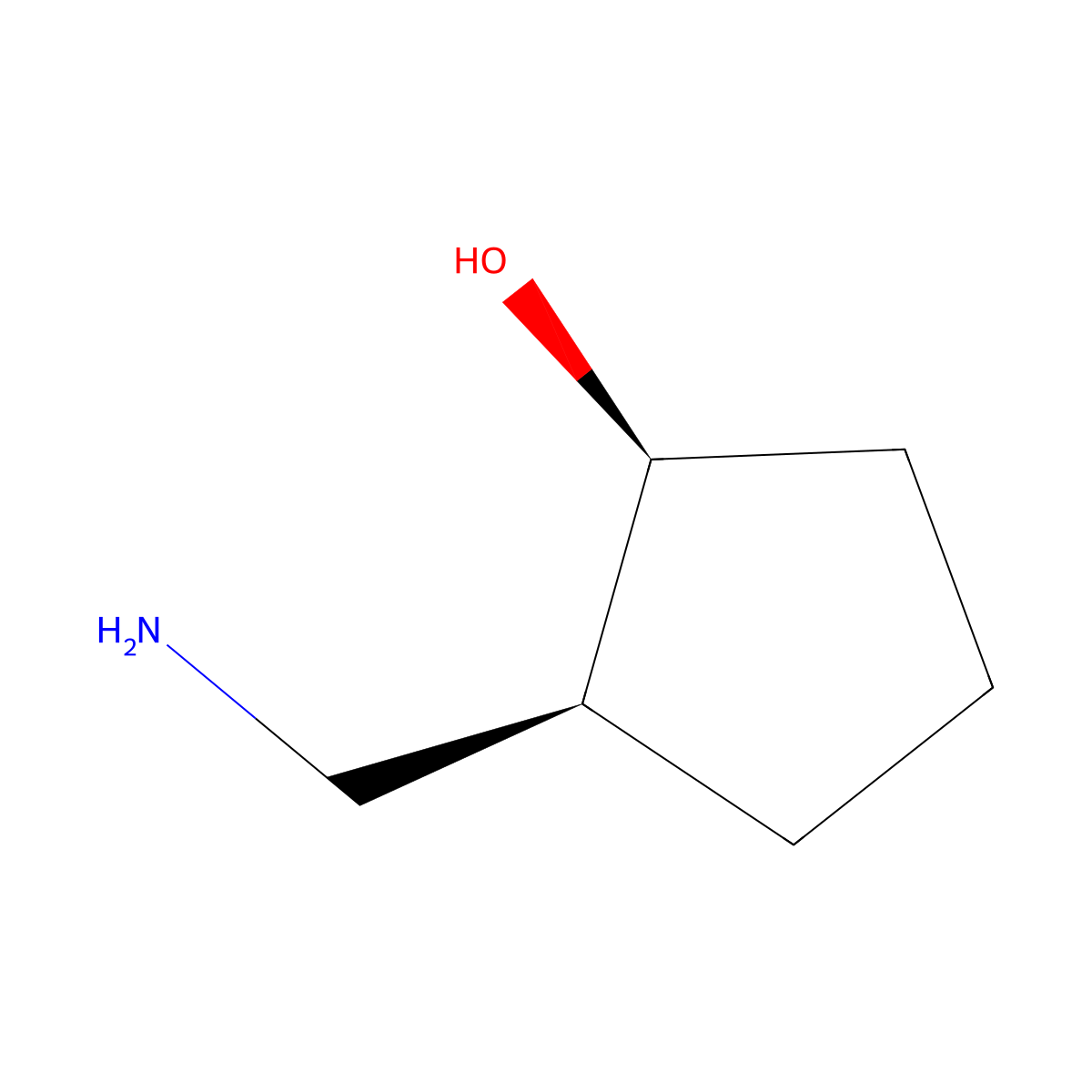 (1S,2S)-2-(aminomethyl)cyclopentan-1-ol molecular structure, CAS 225791-09-3