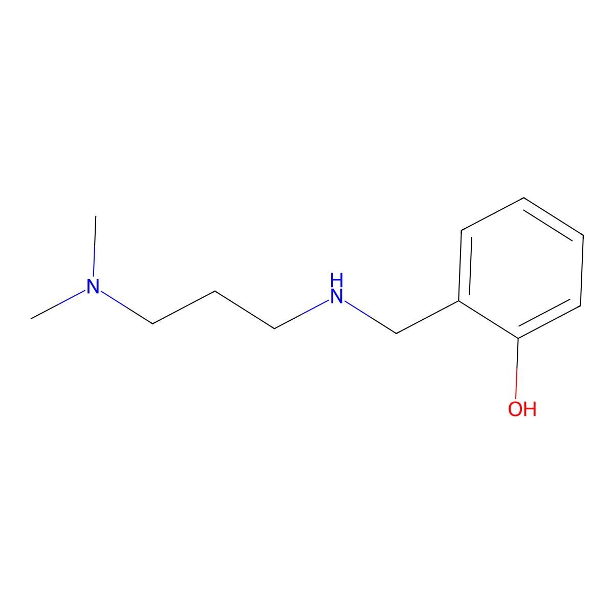 2-({[3-(Dimethylamino)propyl]amino}methyl)phenol molecular structure, CAS 225795-36-8