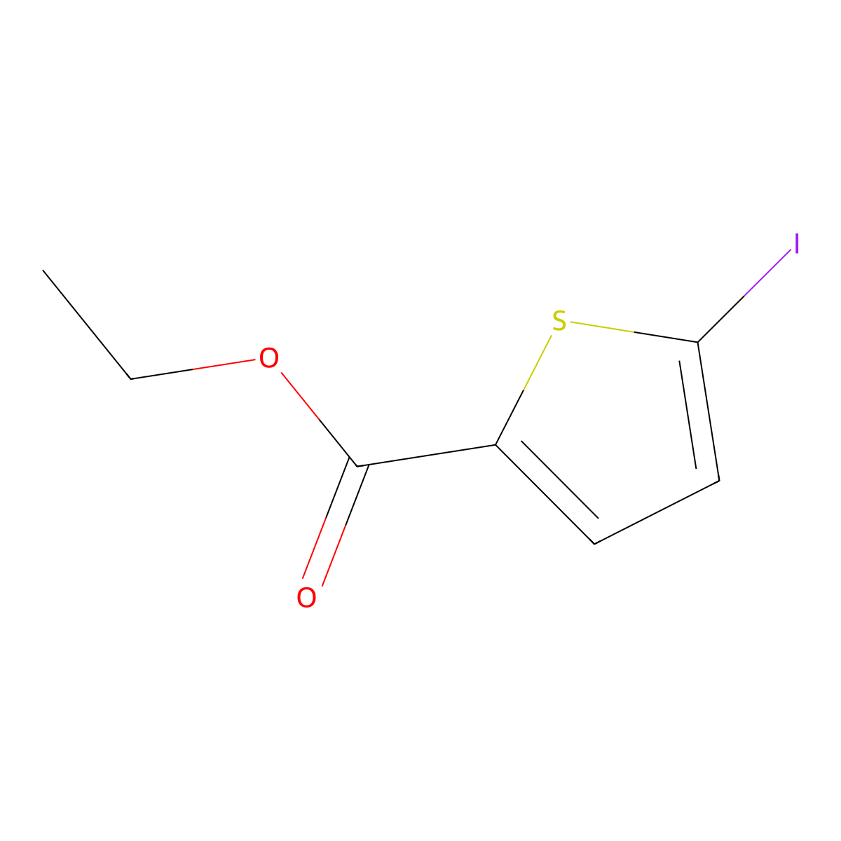Ethyl 5-iodothiophene-2-carboxylate molecular structure, CAS 225797-24-0