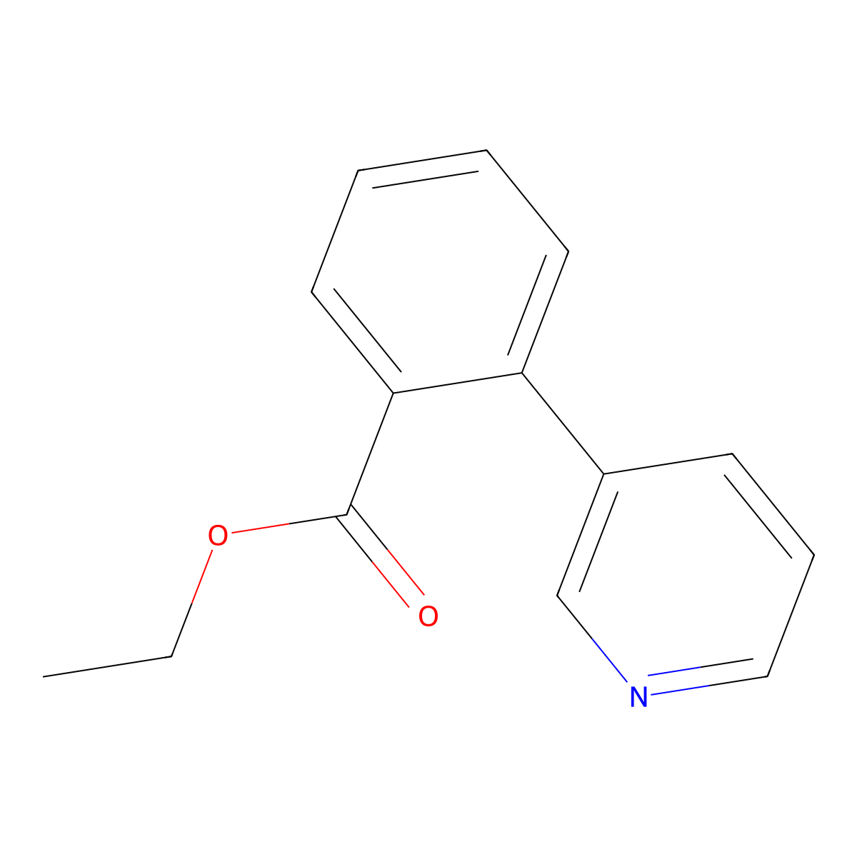 Ethyl 2-pyridin-3-ylbenzoate molecular structure, CAS 225797-25-1