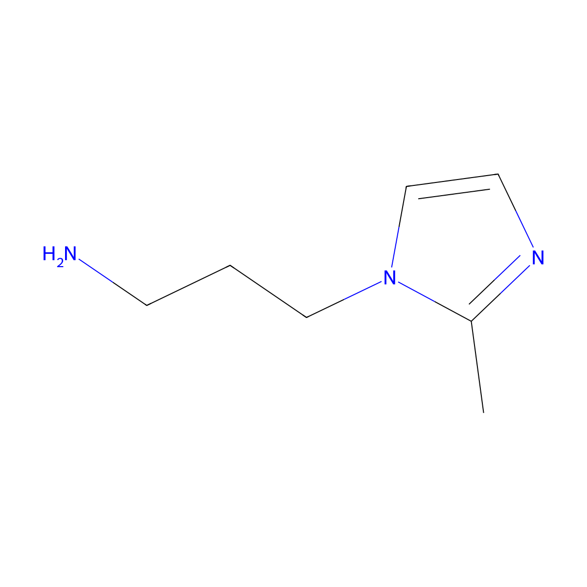 3-(2-methyl-1H-imidazol-1-yl)propan-1-amine molecular structure, CAS 2258-21-1