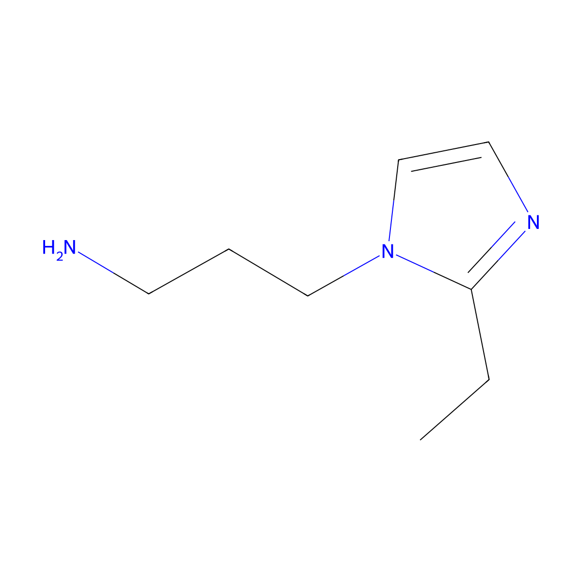 3-(2-Ethyl-1H-imidazol-1-yl)-1-propanamine molecular structure, CAS 2258-24-4